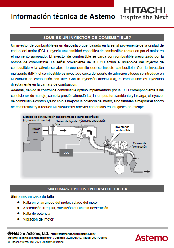 ¿ QUE ES UN INYECTOR DE COMBUSTIBLE?